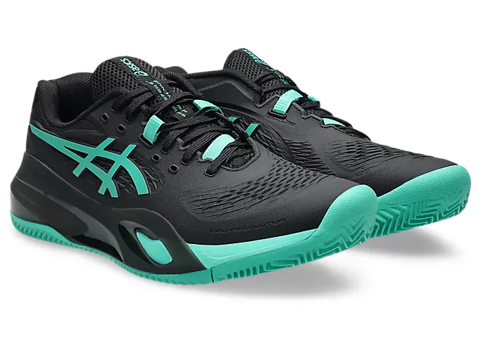 CHAUSSURES ASICS GEL-RESOLUTION X CLAY BLACK/AURORA GREEN - Image 7
