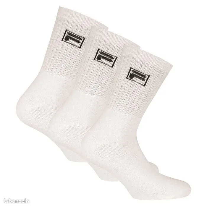 CHAUSSETTES DE TENNIS FILA CREW 2P UNISEXE BLANC