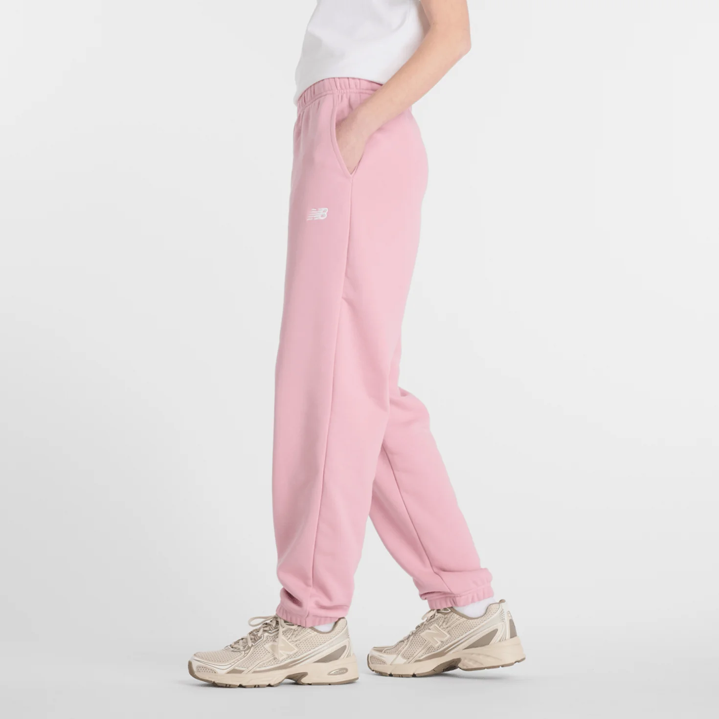 PANTALON DE SURVĂTEMENT NEW BALANCE SPORT ESSENTIALS FEMME - ROSE - Image 2