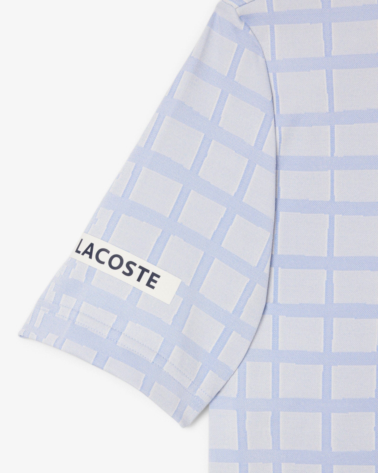POLO LACOSTE X DANIIL MEDVEDEV CARREAUX BLANC/BLEU - Image 4