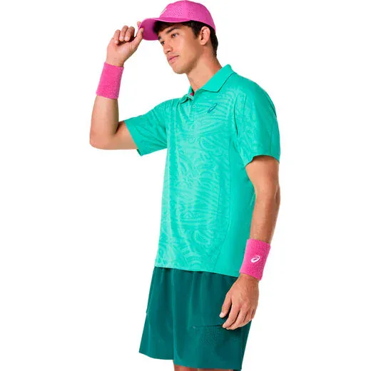 POLO MATCH JACQUARD POLO HOMMES VERT - Image 3
