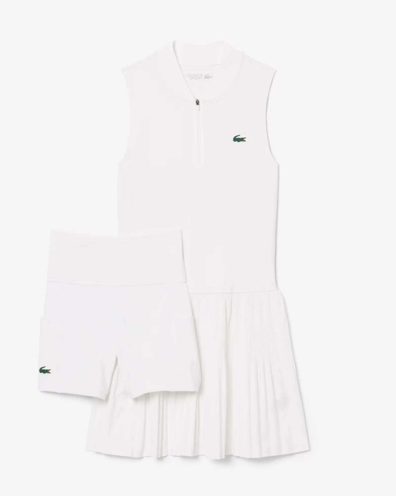ROBE LACOSTE ULTRA DRY STRECH AVEC SHORTY (BLANC) - Image 3