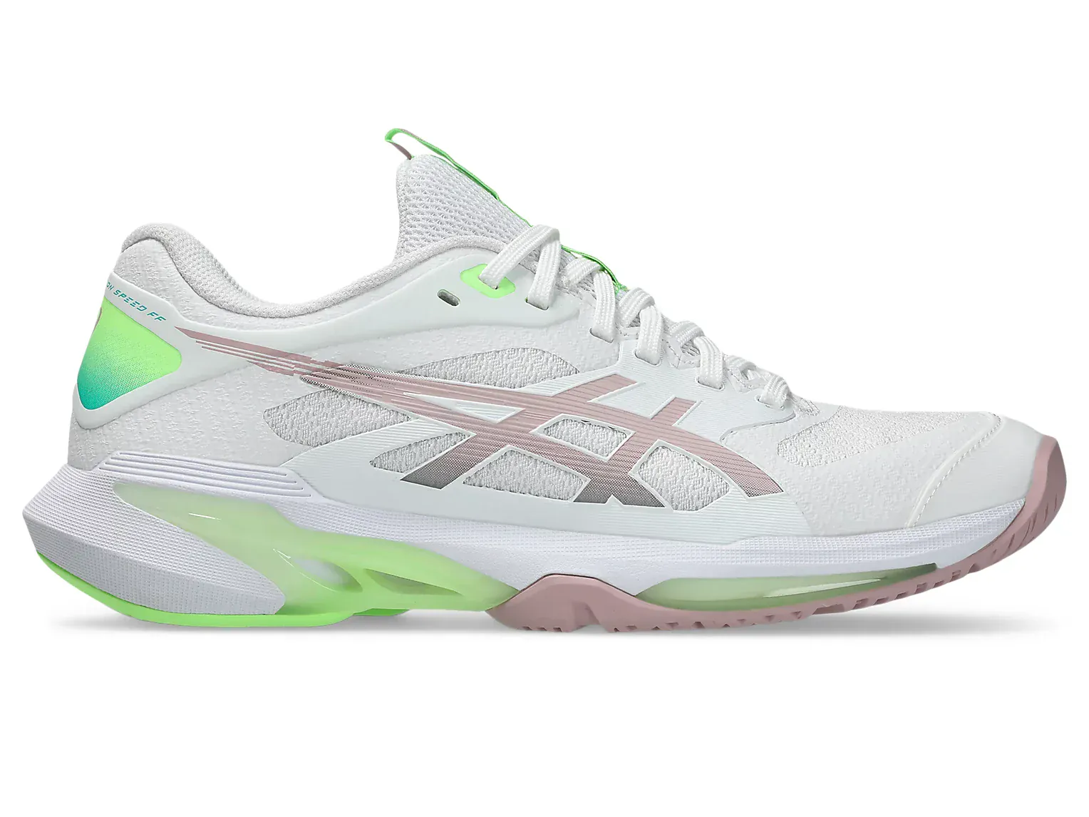 CHAUSSURES ASICS SOLUTION SPEED FF 4-WHITE/MORGANITE TOUTES SURFACES