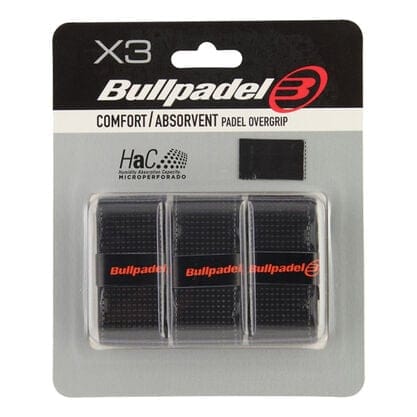 BULLPADEL SURGRIP COMFORT ET ABSORBANT NOIR X3