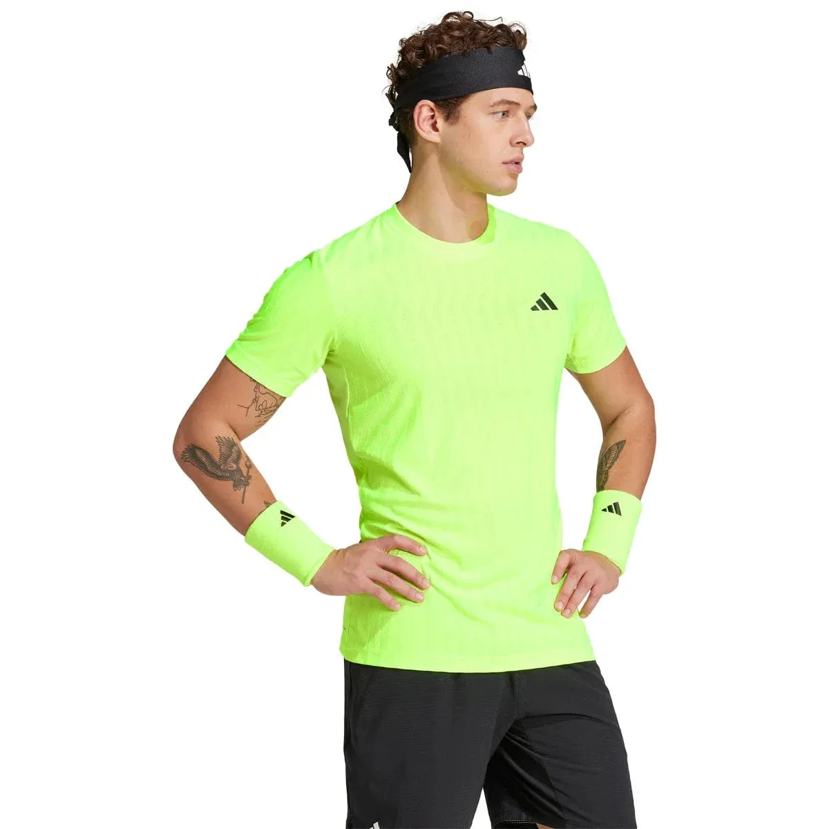 T-SHIRT ADIDAS FREELIFT HOMMES JAUNE FLUO - Image 3