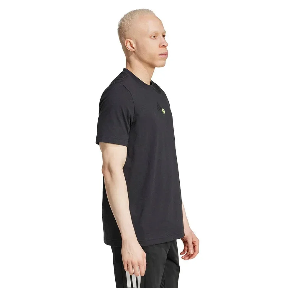 T-SHIRT ADIDAS HOMMES TENNIS JEU GRAPHIC NOIR - Image 3