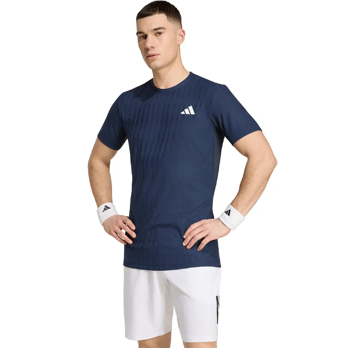 T-SHIRT ADIDAS TENNIS FREELIFT BLEU